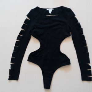 Black Cutout Sexy Body Suit/Small